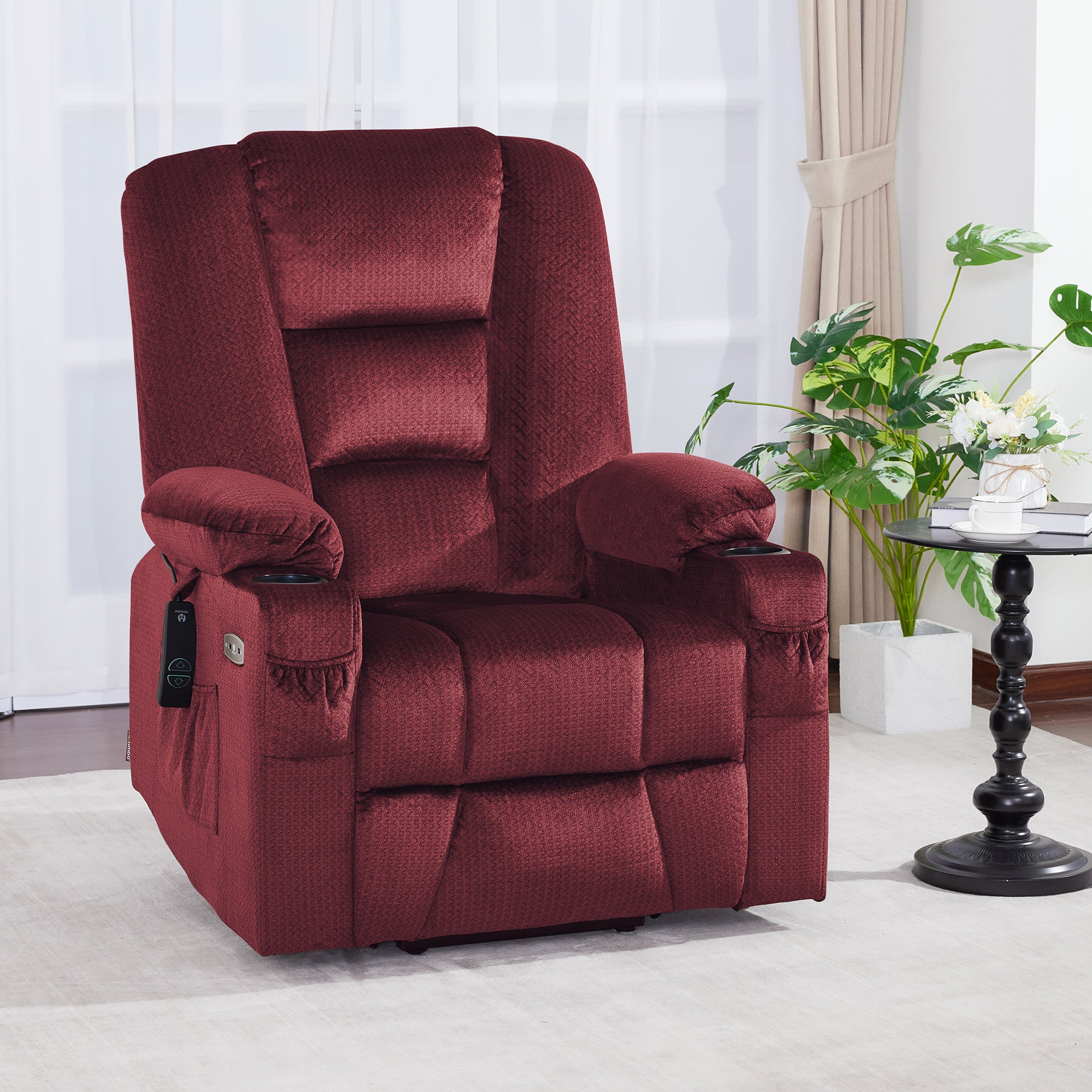 Power Lift Recliner Chair, Massage and Heat, Fabric 7549|R7541|R7561