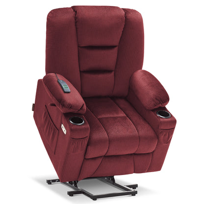 Power Lift Recliner Chair for Elderly, Massage and Heat, Fabric 7529|7549|7569|R7541|R7561