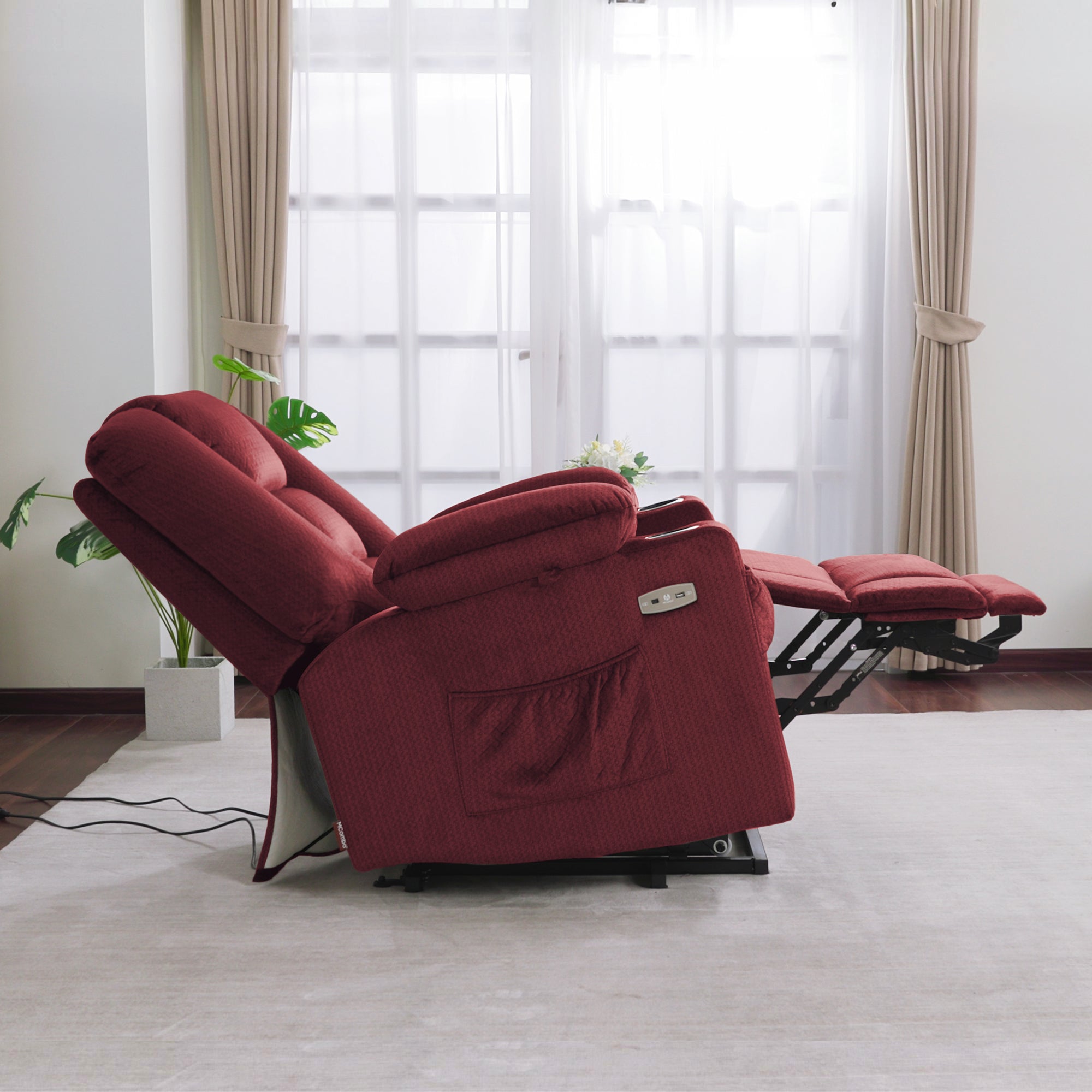 Power Lift Recliner Chair for Elderly, Massage and Heat, Fabric 7529|7549|7569|R7541|R7561