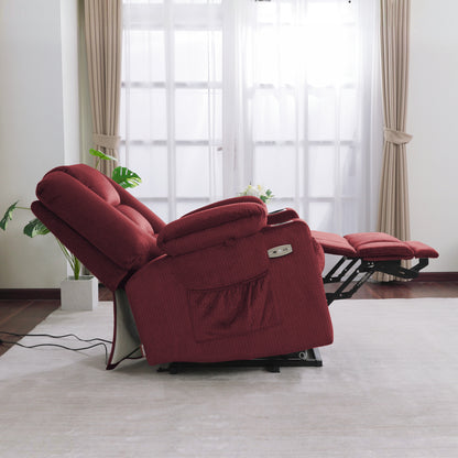 Power Lift Recliner Chair for Elderly, Massage and Heat, Fabric 7529|7549|7569|R7541|R7561