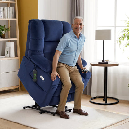 Power Lift Recliner Chair for Elderly, Triple Motor, Massage and Heat, Fabric 7634|7631|7632|R7635