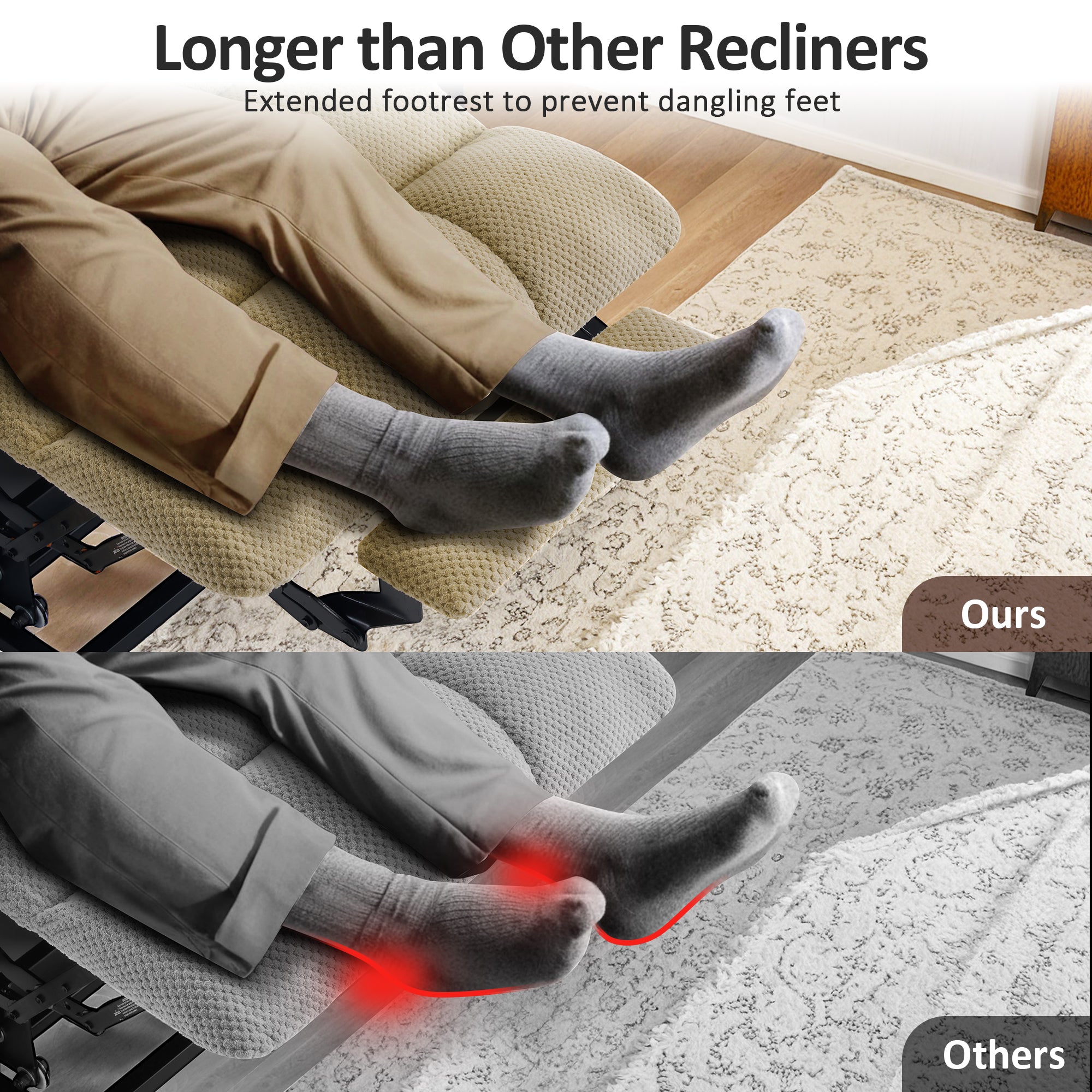Power Lift Recliner Chair for Elderly, Dual Motor, Massage and Heat, Fabric 7634|7631|R7635