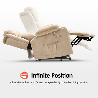 Power Lift Recliner Chair, Triple Motor, Massage and Heat, Fabric 7661|7662|7664