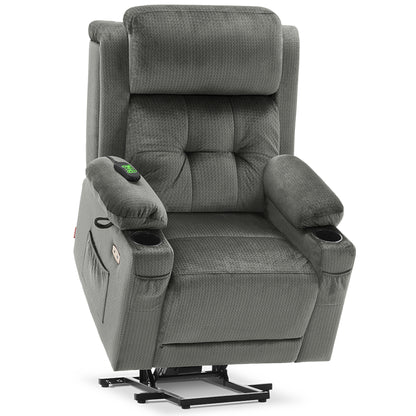 Triple Motor Power Lift Recliner Chair, Massage and Heat, Fabric 7661|7662|7664