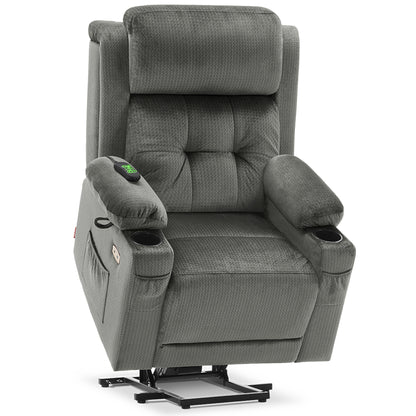 Power Lift Recliner Chair, Triple Motor, Massage and Heat, Fabric 7661|7662|7664