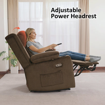 Power Lift Recliner Chair, Triple Motor, Massage and Heat, Fabric 7661|7662|7664