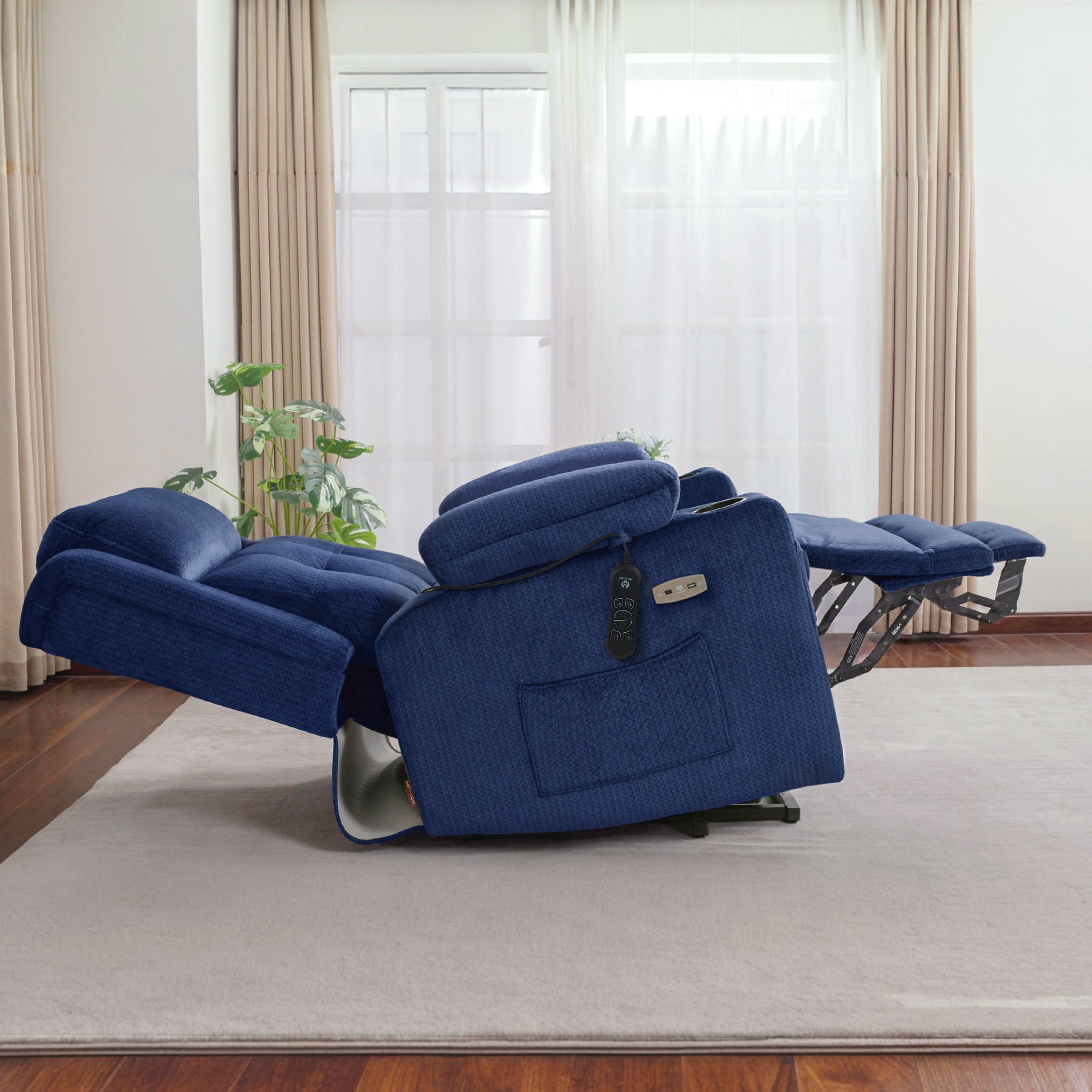 Power Lift Recliner Chair, Triple Motor, Massage and Heat, Fabric 7661|7662|7664