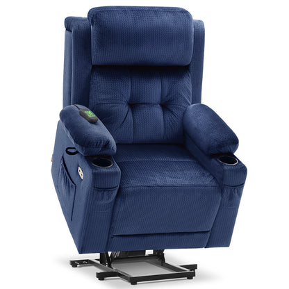 Power Lift Recliner Chair, Triple Motor, Massage and Heat, Fabric 7661|7662|7664