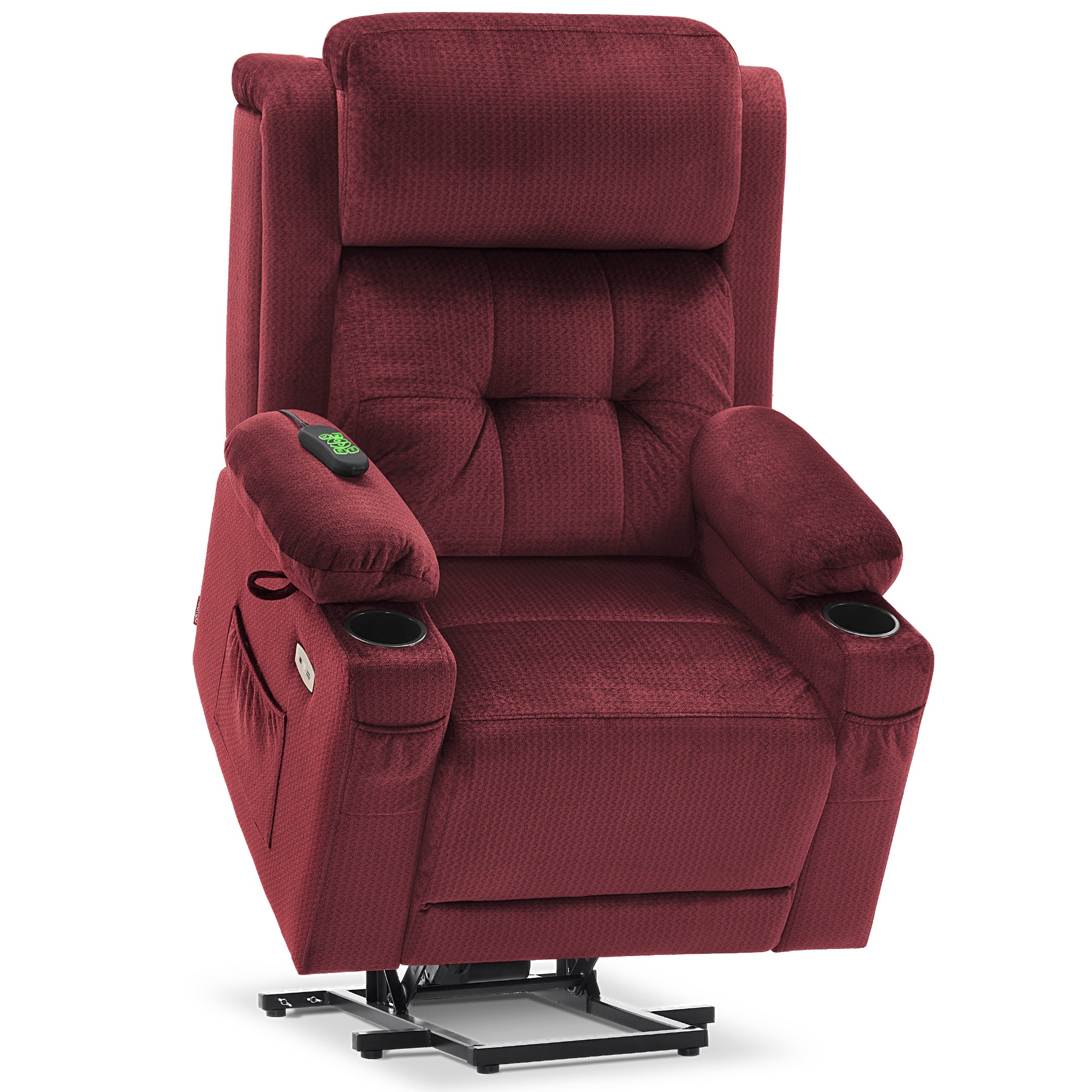 Power Lift Recliner Chair, Triple Motor, Massage and Heat, Fabric 7661|7662|7664