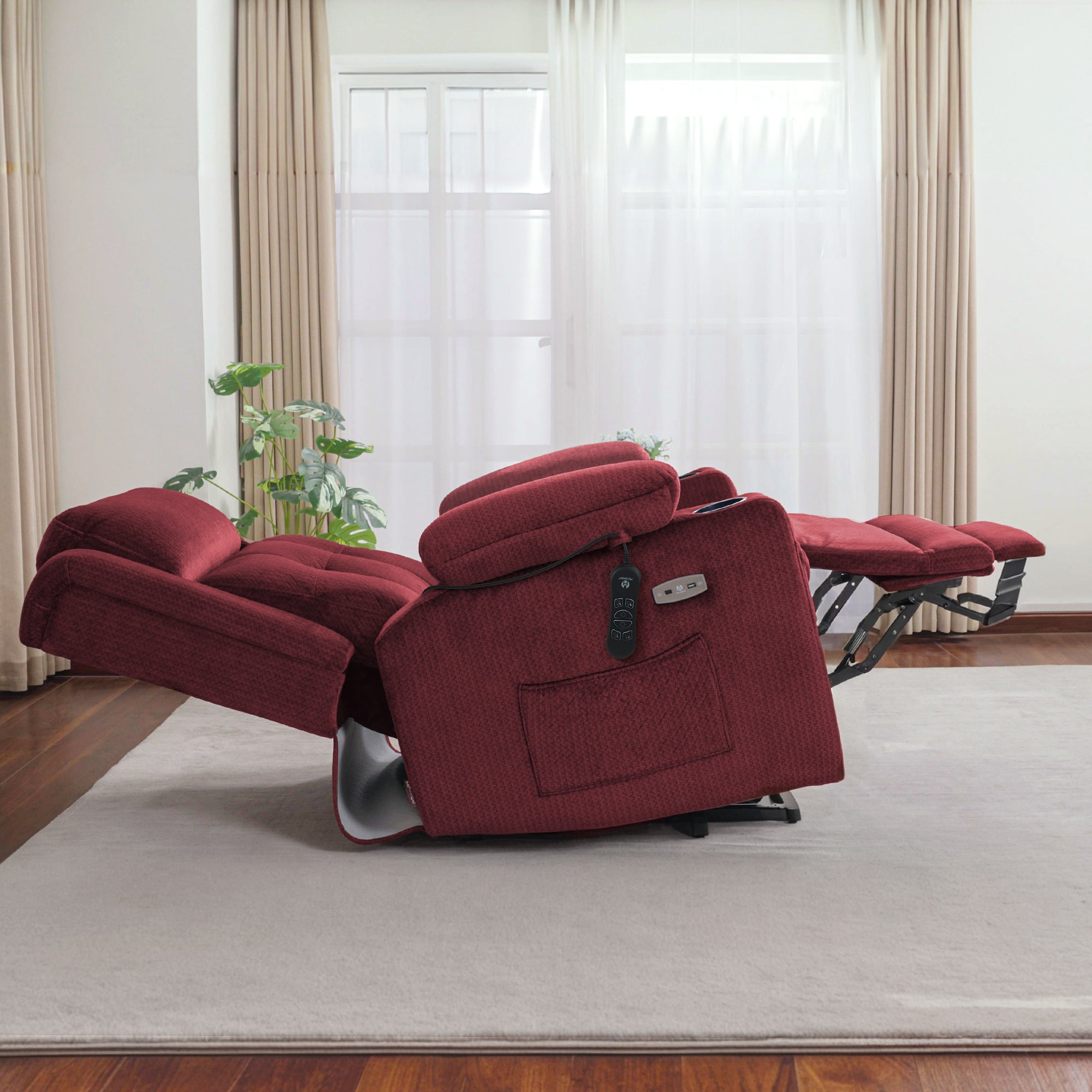 Power Lift Recliner Chair, Triple Motor, Massage and Heat, Fabric 7661|7662|7664