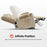 MCombo Large Dual Motor Power Lift Recliner Chair with Massage and Heat for Elderly Big and Tall People, Infinite Position, Home Button, Fabric 7680