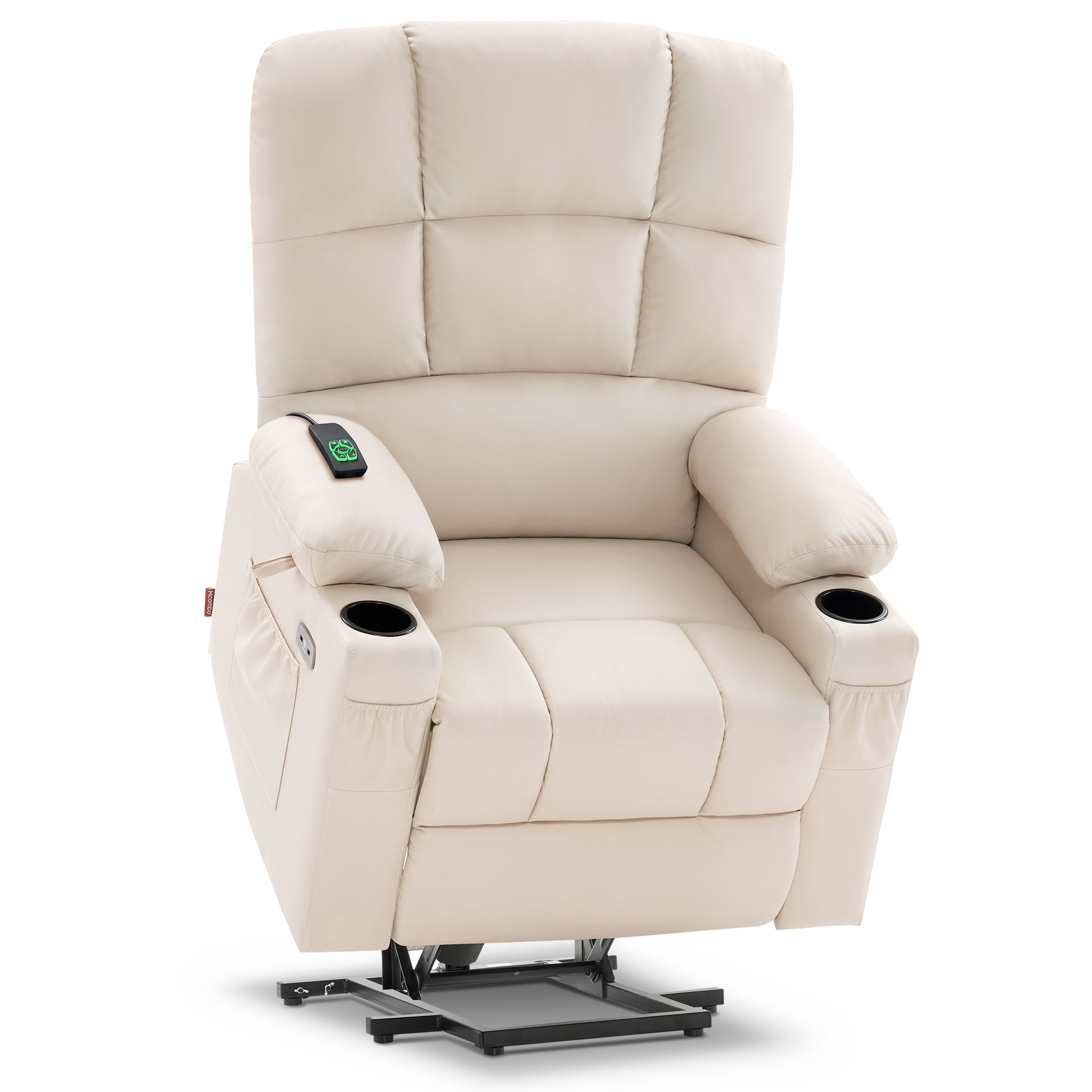Power Lift Recliner Chair for Elderly, Dual Motor, Massage and Heat, Faux Leather 7680|7679|R7688|R7677