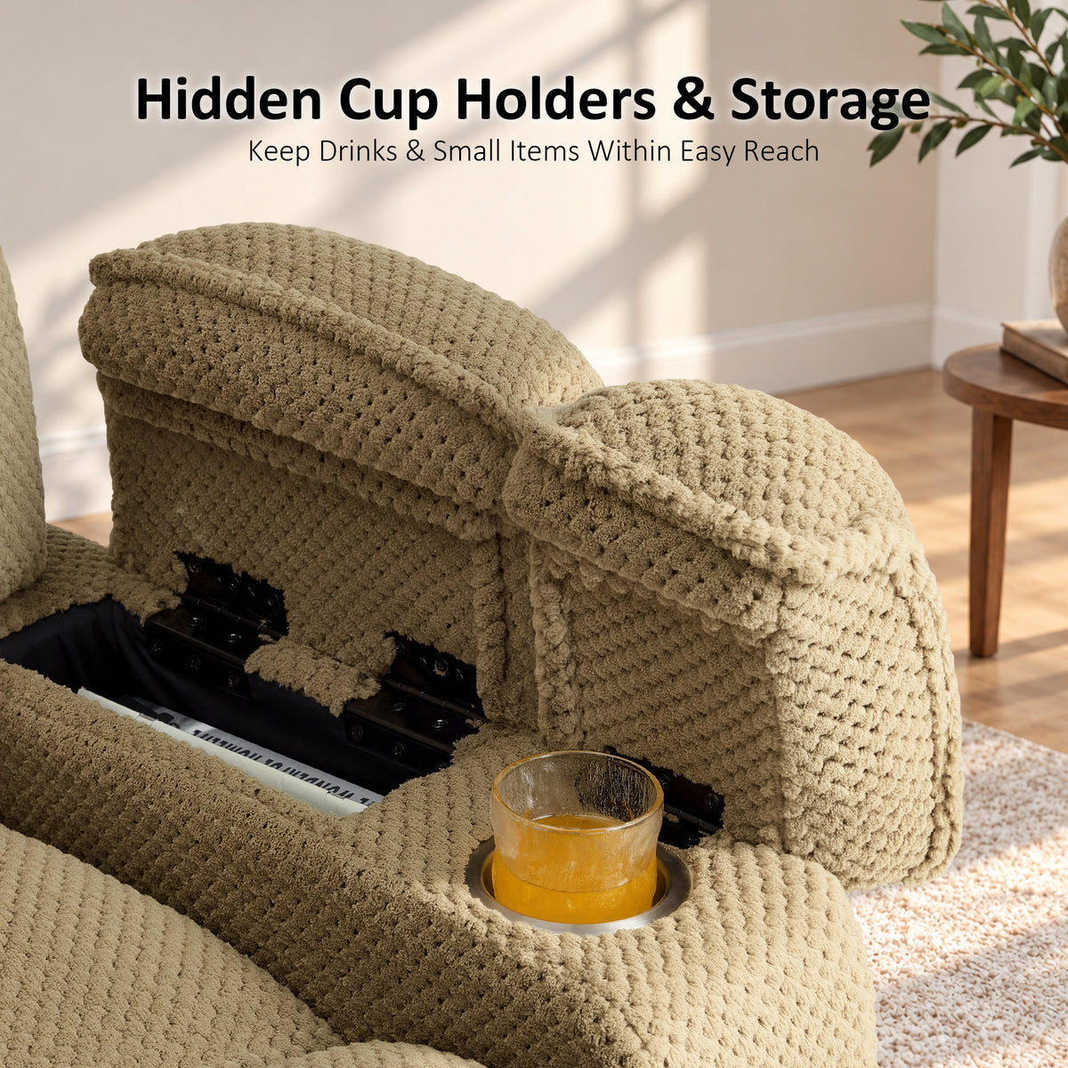 4-Motors Power Lift Recliner, Power Lumbar & Headrest, Massage & Dual Heating, Fabric 7700