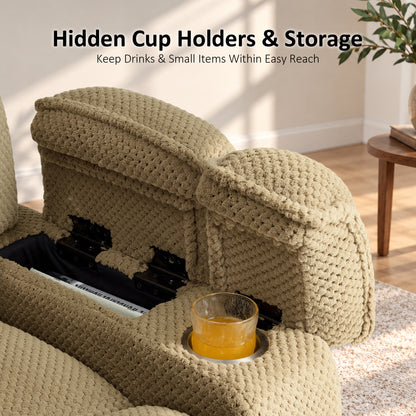 4-Motors Power Lift Recliner, Power Lumbar & Headrest, Massage & Dual Heating, Fabric 7700