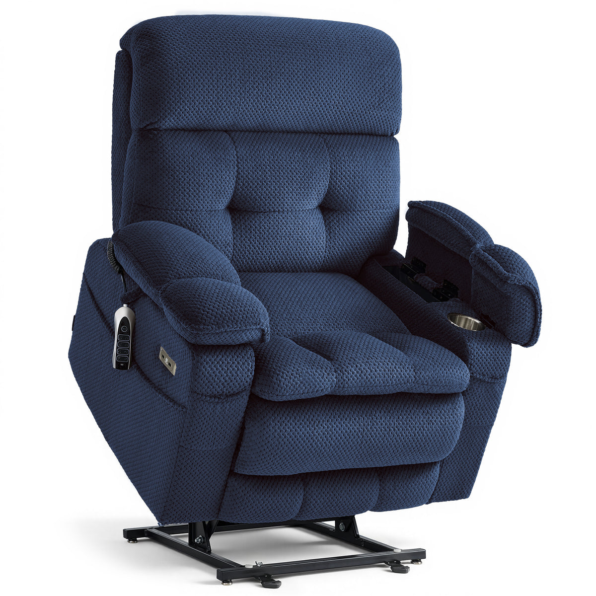4-Motors Power Lift Recliner, Power Lumbar & Headrest, Massage & Dual Heating, Fabric 7700