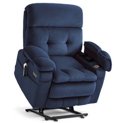 4-Motors Power Lift Recliner, Power Lumbar & Headrest, Massage & Dual Heating, Fabric 7700
