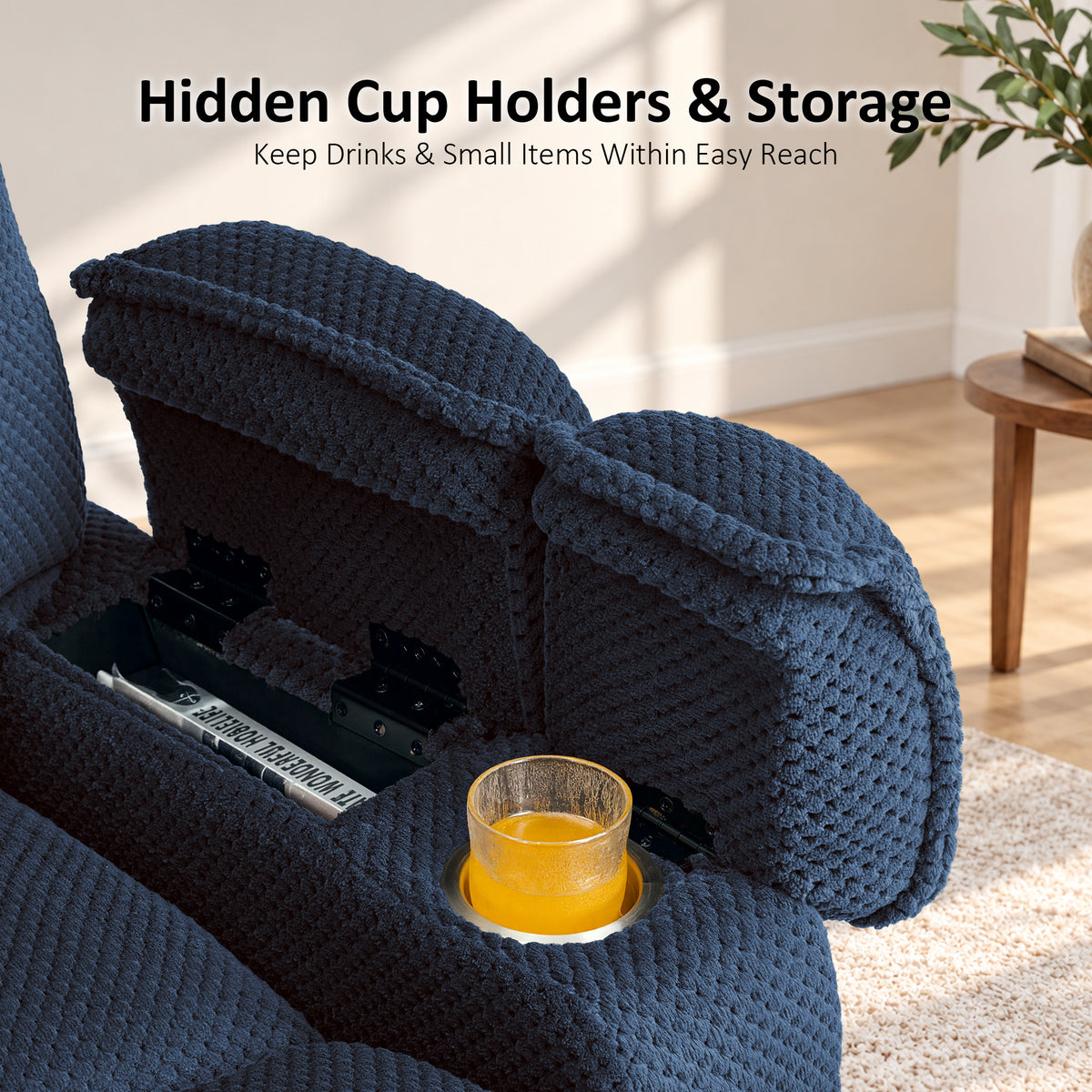 4-Motors Power Lift Recliner, Power Lumbar & Headrest, Massage & Dual Heating, Fabric 7700