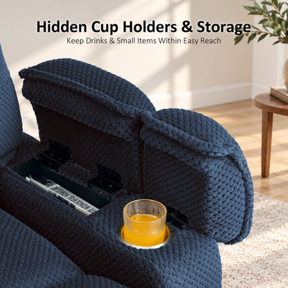 4-Motors Power Lift Recliner, Power Lumbar & Headrest, Massage & Dual Heating, Fabric 7700