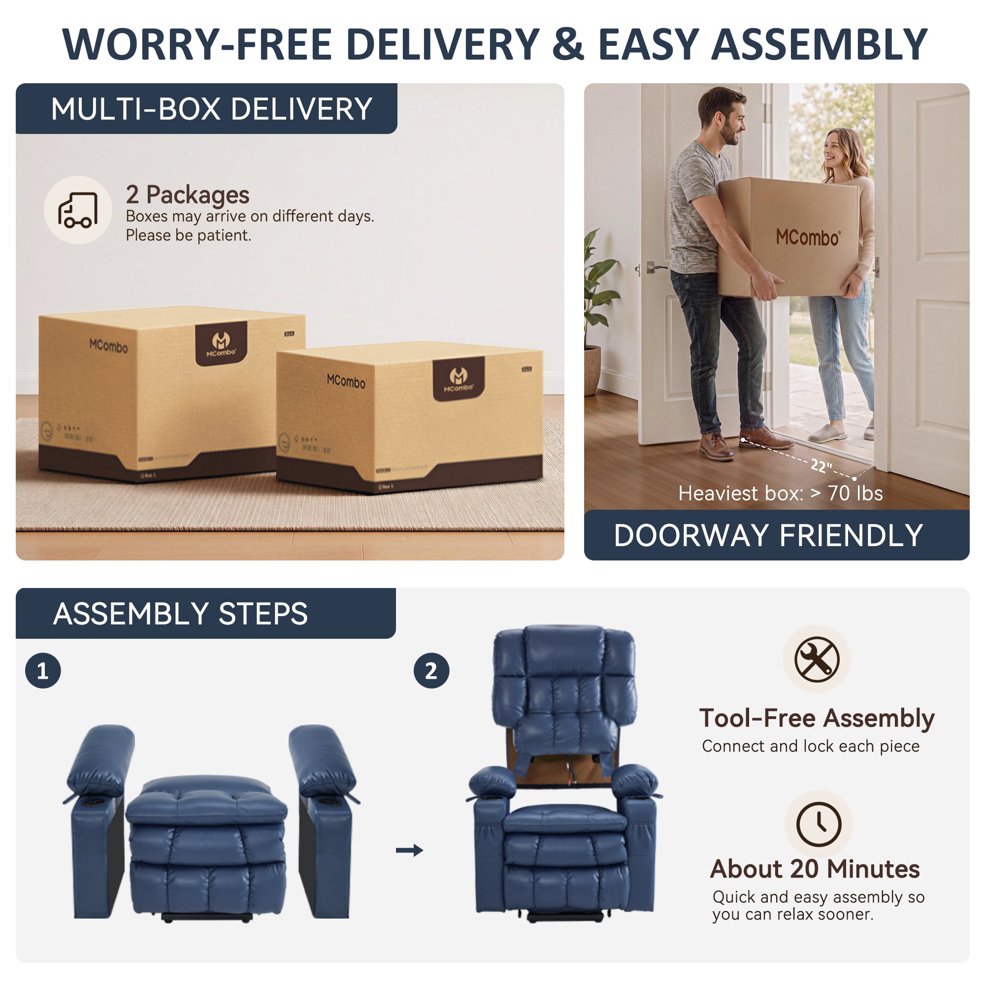 Dual Motor Power Lift Recliner Chair, Massage and Heat, Lay Flat for Sleeping, Faux Leather 7890|7893|7896|R7891|R7897|R7894