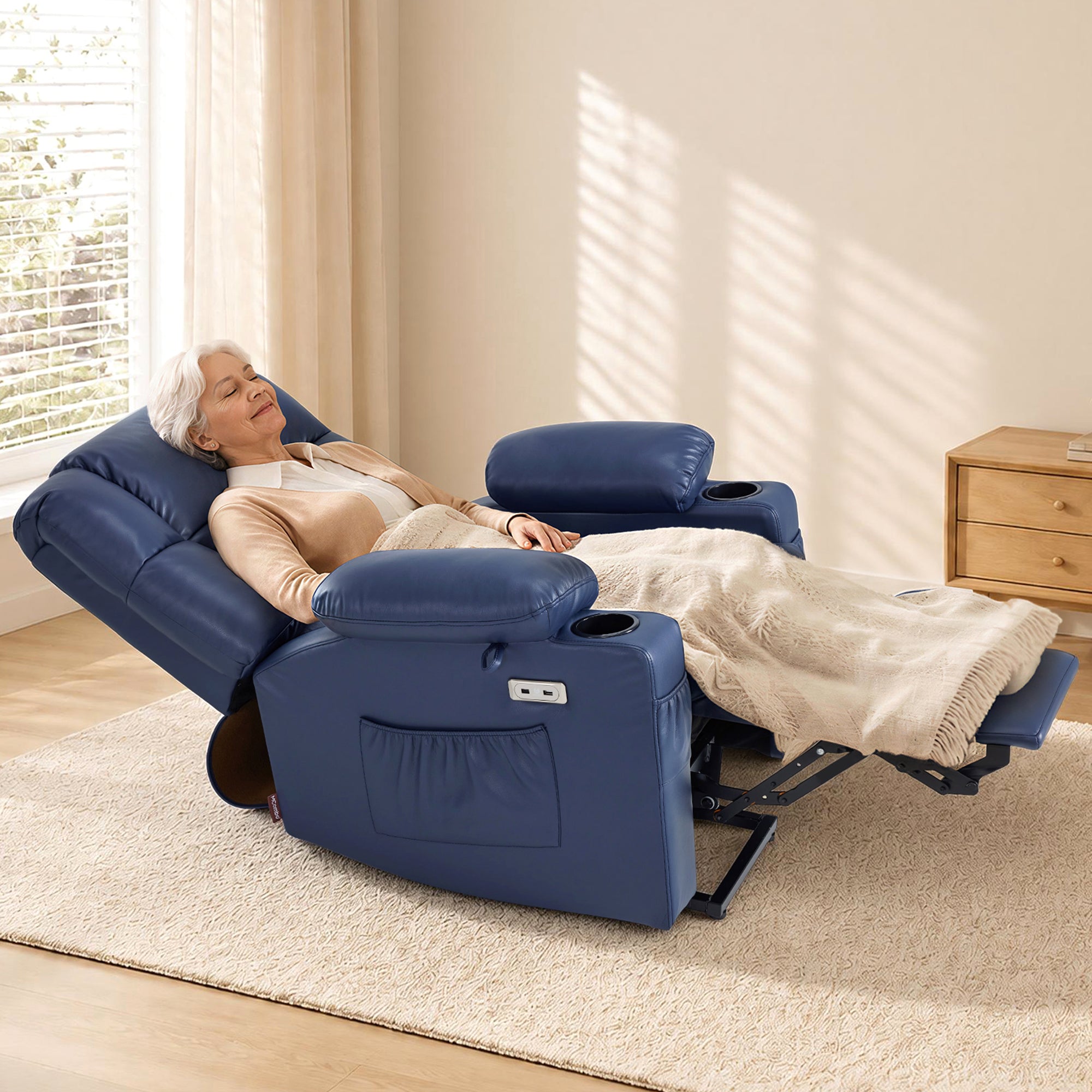 Dual Motor Power Lift Recliner Chair, Massage and Heat, Lay Flat for Sleeping, Faux Leather 7890|7893|7896|R7891|R7897|R7894