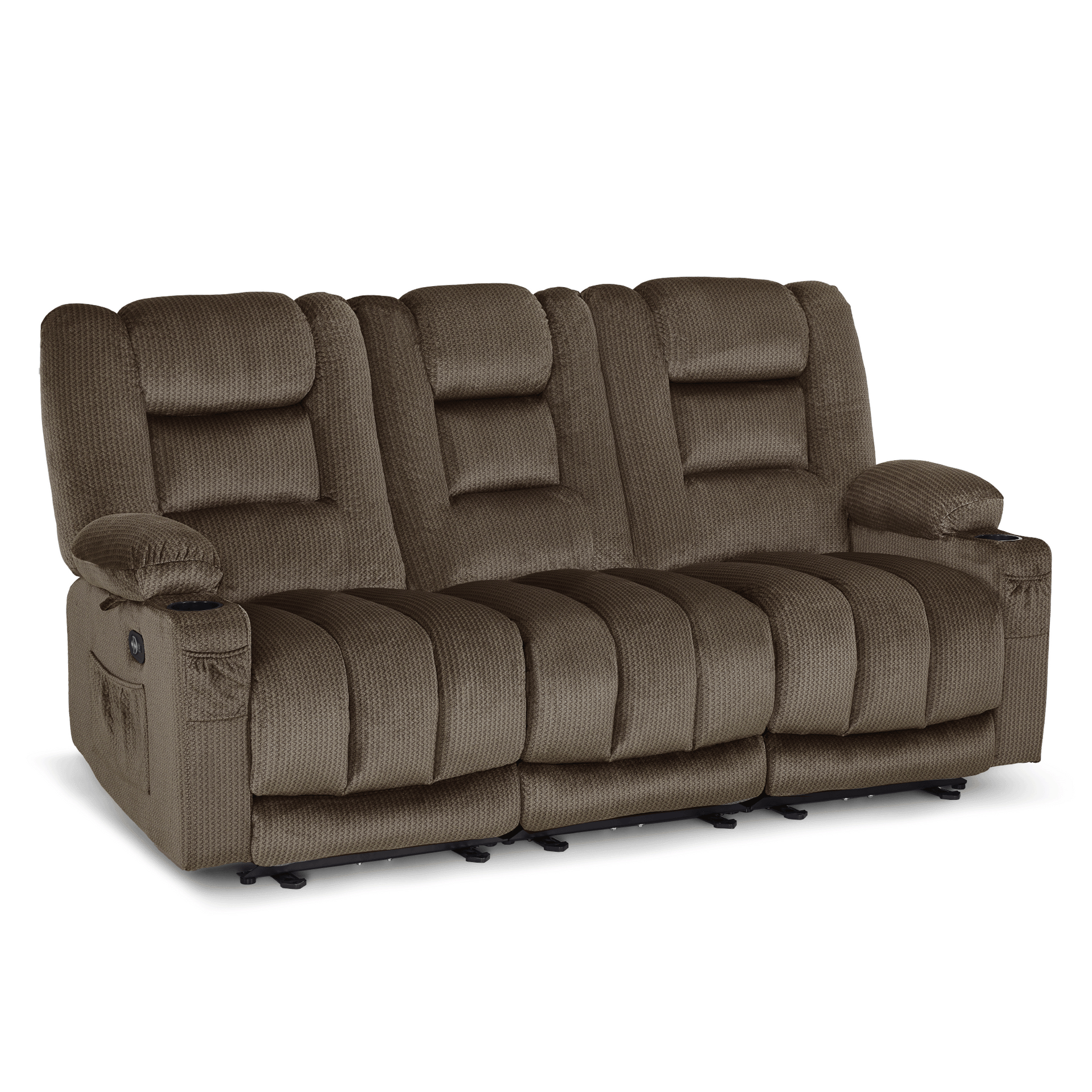 Zero Gravity Power Reclining Sofa, Heat Vibration Massage, Fabric