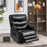 MCombo 25'' Large Power Recliner Chair, Electric Reclining with Massage, USB Port Breathable Leather Chair PR659