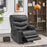MCombo 25'' Large Power Recliner Chair, Electric Reclining with Massage, USB Port Breathable Leather Chair PR659