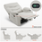 MCombo 25'' Large Power Recliner Chair, Electric Reclining with Massage, USB Port Breathable Leather Chair PR659