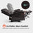 MCombo 25'' Large Power Recliner Chair, Electric Reclining with Massage, USB Port Breathable Leather Chair PR659