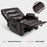 MCombo 25'' Large Power Recliner Chair, Electric Reclining with Massage, USB Port Breathable Leather Chair PR659