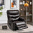 MCombo 25'' Large Power Recliner Chair, Electric Reclining with Massage, USB Port Breathable Leather Chair PR659