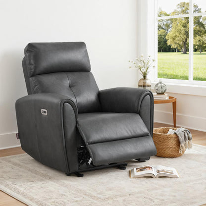 Zero Wall Hugger Recliners Chair for small space, Faux Leather PR699