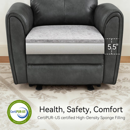 Zero Wall Hugger Recliners Chair for small space, Faux Leather PR699