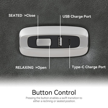 Zero Wall Hugger Recliners Chair for small space, Faux Leather PR699