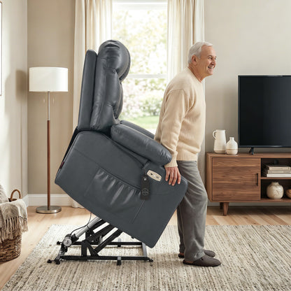 Power Lift Recliner Chair for Elderly, Faux Leather 7287|R7289
