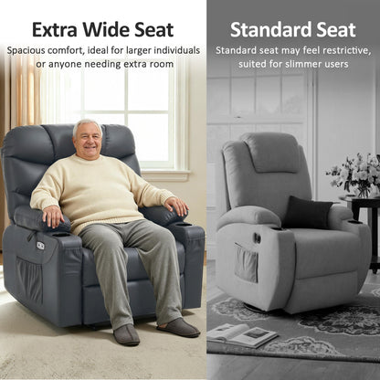 Power Lift Recliner Chair for Elderly, Faux Leather 7287|R7289