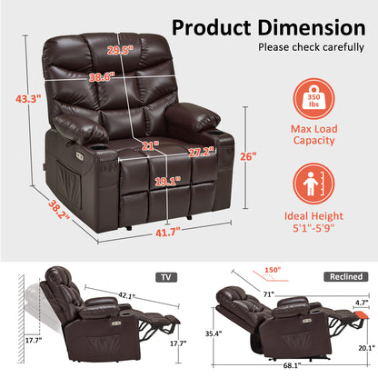 Power Lift Recliner Chair for Elderly, Faux Leather 7287|R7289