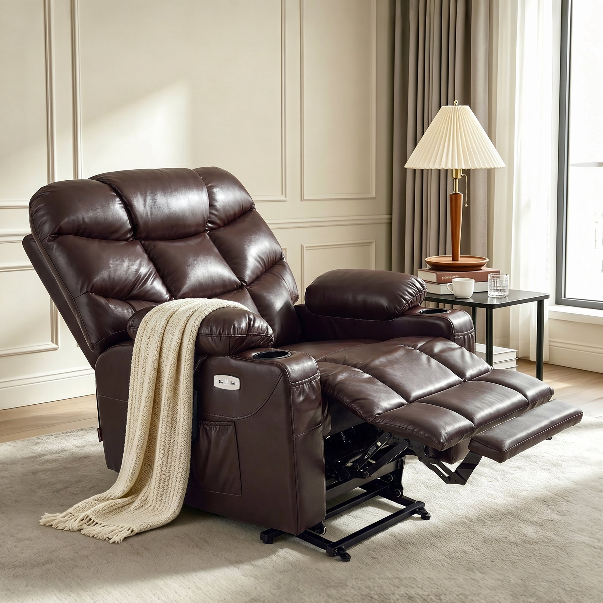 Power Lift Recliner Chair for Elderly, Faux Leather 7287|R7289