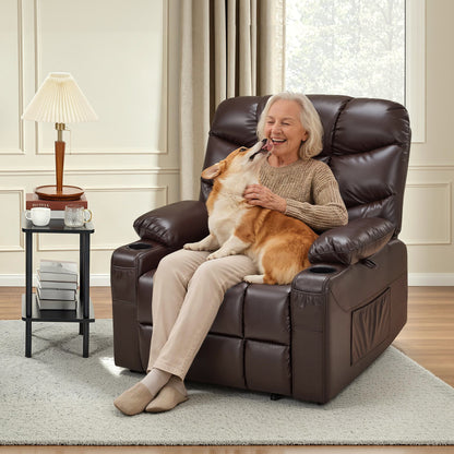 Power Lift Recliner Chair for Elderly, Faux Leather 7287|R7289