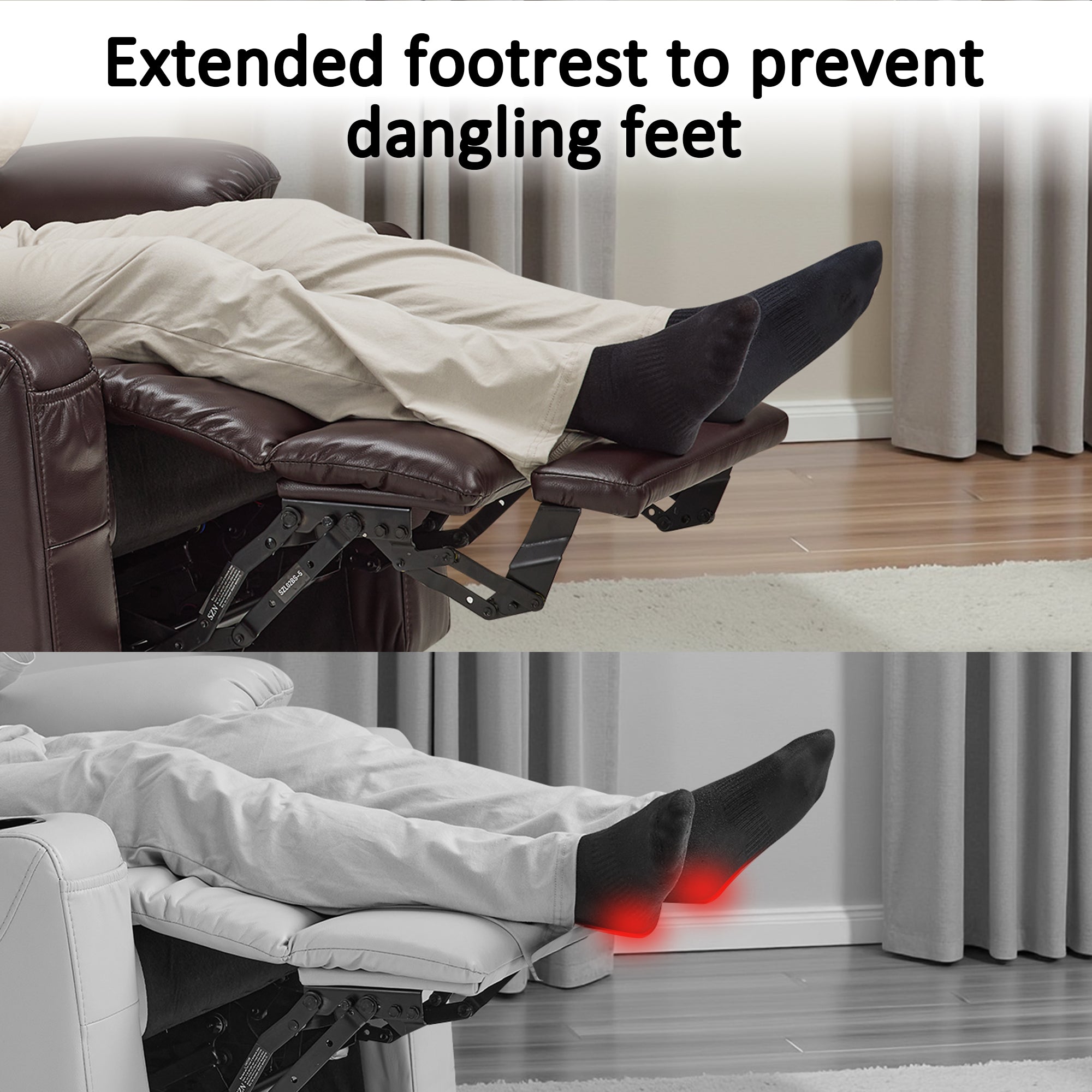 Power Lift Recliner Chair for Elderly, Faux Leather 7287|R7289