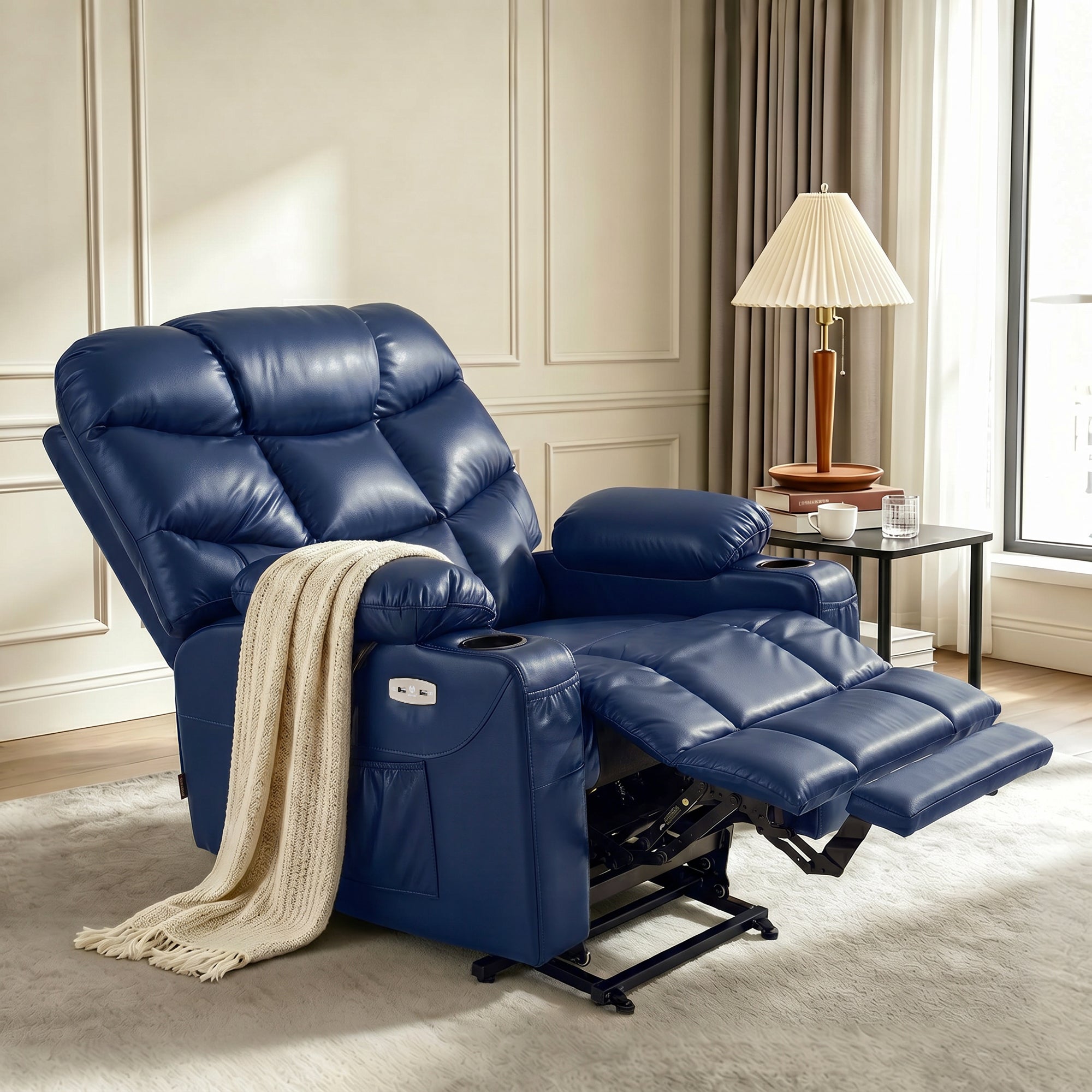 Power Lift Recliner Chair for Elderly, Faux Leather 7287|R7289