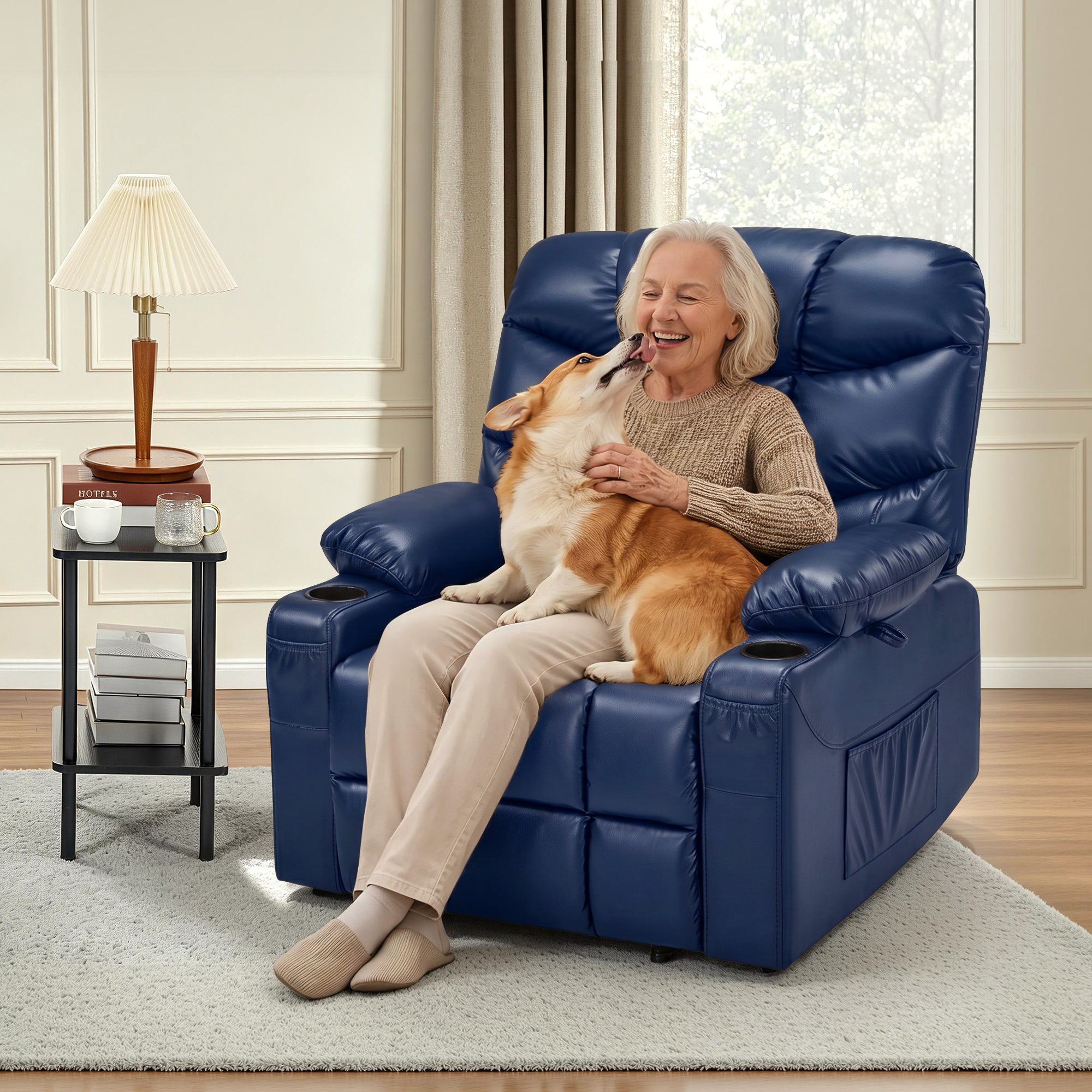 Power Lift Recliner Chair for Elderly, Faux Leather 7287|R7289