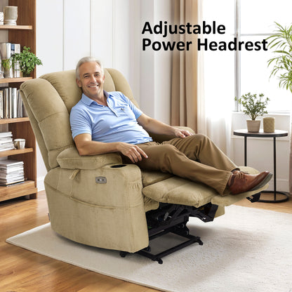 Power Lift Recliner Chair, Triple Motor, Massage and Heat, Fabric 7634|7631|7632|R7635