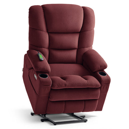 Power Lift Recliner Chair, Triple Motor, Massage and Heat, Fabric 7634|7631|7632|R7635