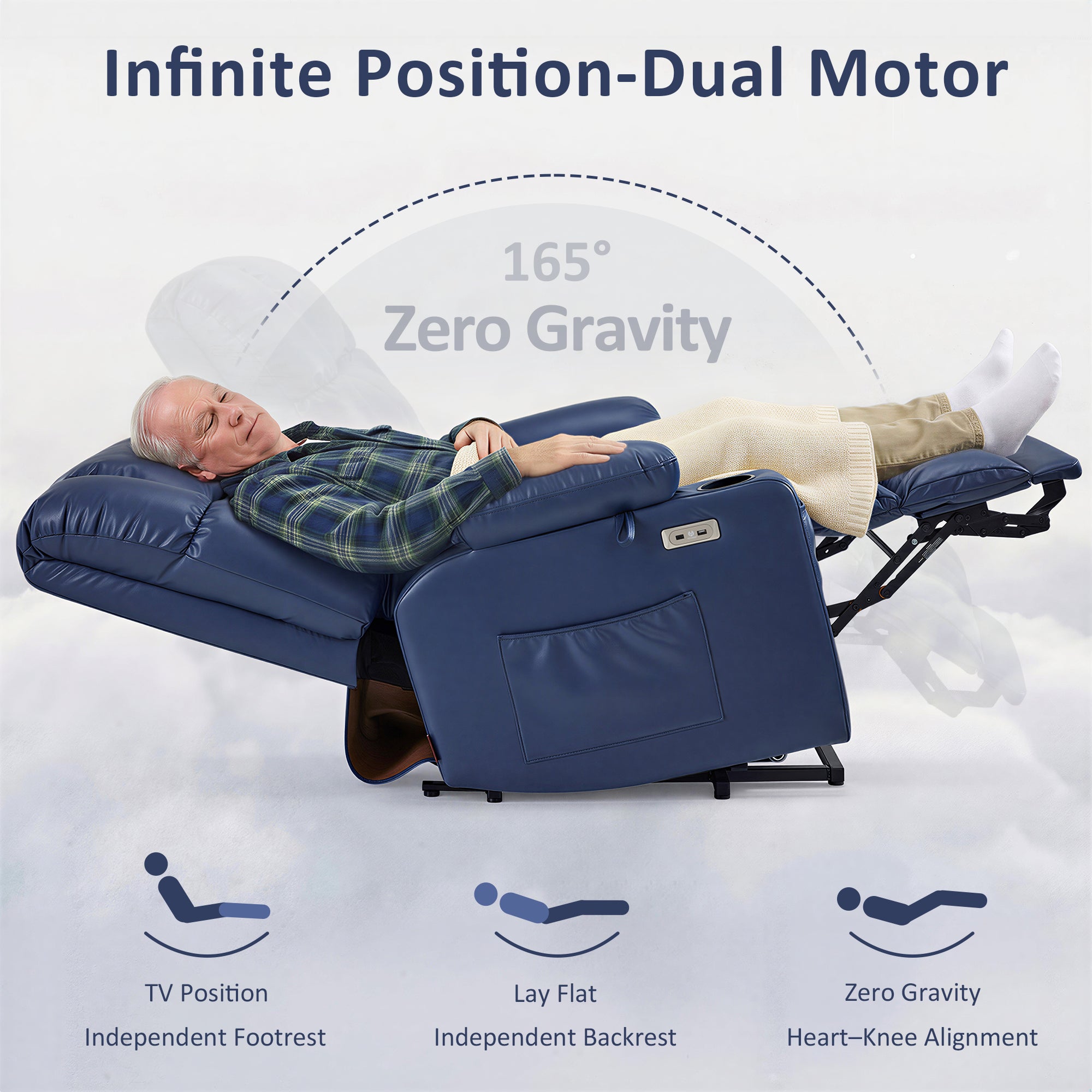 Dual Motor Power Lift Recliner Chair, Massage and Heat, Lay Flat for Sleeping, Faux Leather 7890|7893|7896|R7891|R7897|R7894