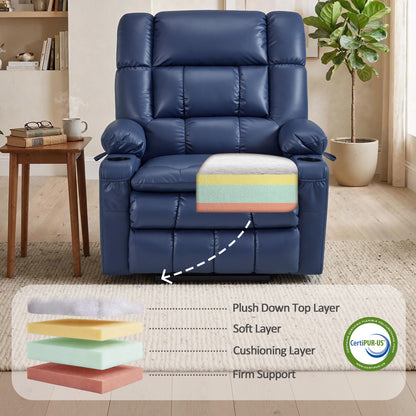 Dual Motor Power Lift Recliner Chair, Massage and Heat, Lay Flat for Sleeping, Faux Leather 7890|7893|7896|R7891|R7897|R7894