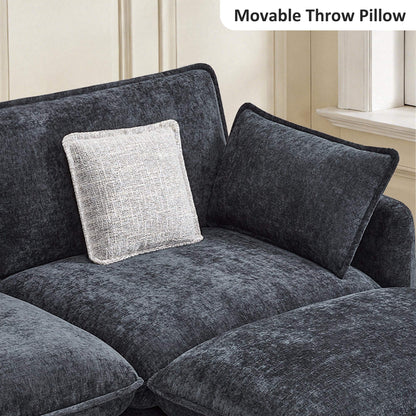 Oversized Cloud Modular Sectional Sofa, FSC Certified Sectional Couches with Ottoman for Living Room S0701