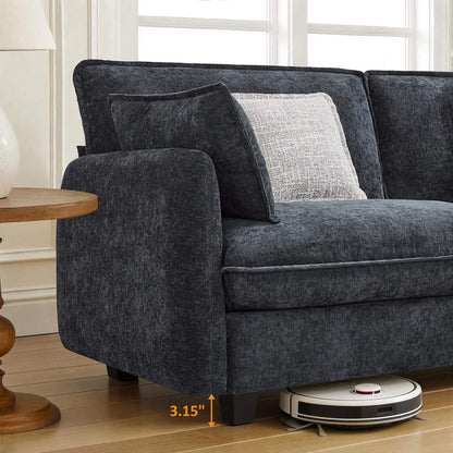Oversized Cloud Modular Sectional Sofa, FSC Certified Sectional Couches with Ottoman for Living Room S0701
