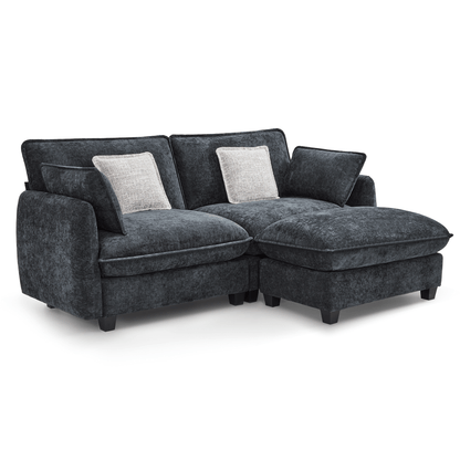 Oversized Cloud Modular Sectional Sofa, FSC Certified Sectional Couches with Ottoman for Living Room S0701