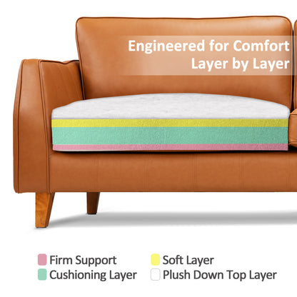 83.4 Inch Napa Leather Couch, Solid Wood Frame for Living Room, Office VE727
